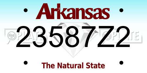 23587Z2 Arkansas License Plate