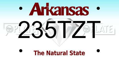 235TZT Arkansas License Plate