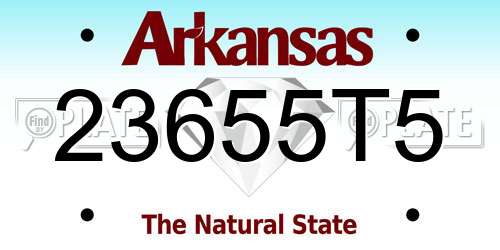 23655T5 Arkansas License Plate