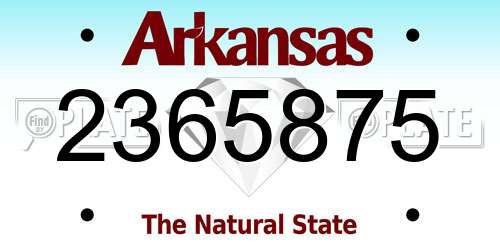 2365875 Arkansas License Plate