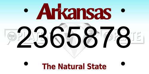 2365878 Arkansas License Plate