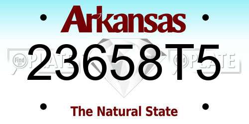 23658T5 Arkansas License Plate