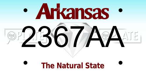 2367AA Arkansas License Plate