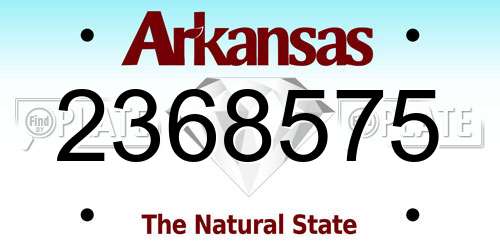 2368575 Arkansas License Plate