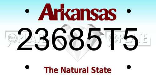 23685T5 Arkansas License Plate