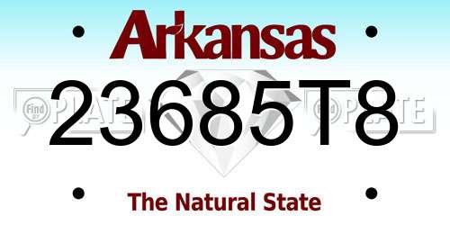 23685T8 Arkansas License Plate