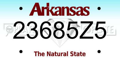 23685Z5 Arkansas License Plate