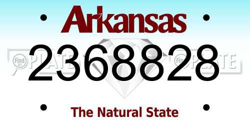 2368828 Arkansas License Plate