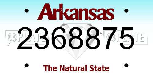 2368875 Arkansas License Plate