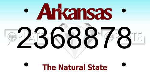 2368878 Arkansas License Plate