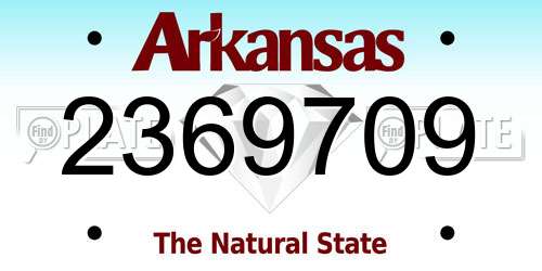 2369709 Arkansas License Plate