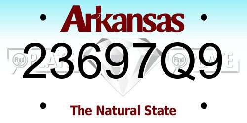 23697Q9 Arkansas License Plate