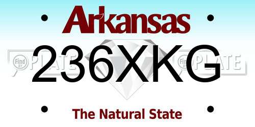 236XKG Arkansas License Plate