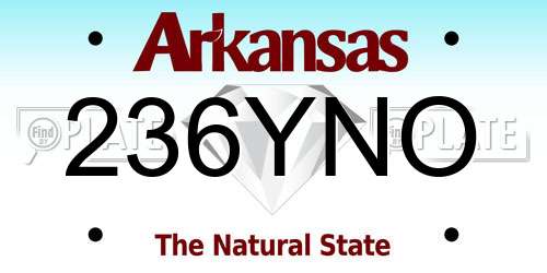 236YNO Arkansas License Plate
