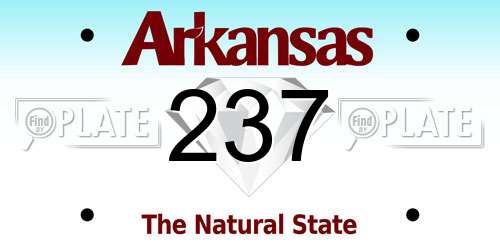 237 Arkansas License Plate