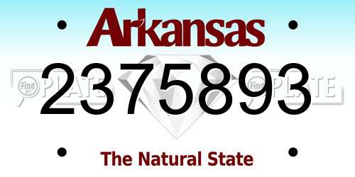 2375893 Arkansas License Plate