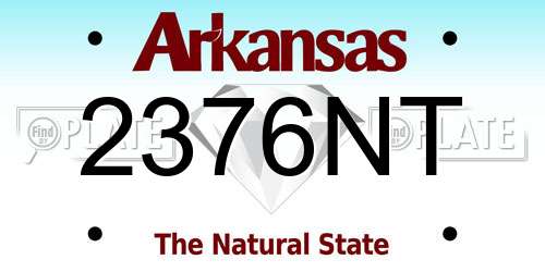 2376NT Arkansas License Plate