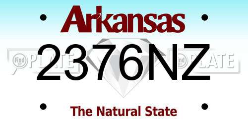 2376NZ Arkansas License Plate