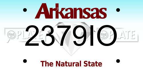 2379IO Arkansas License Plate