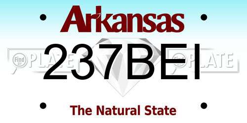 237BEI Arkansas License Plate