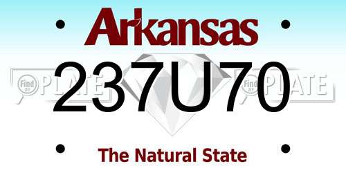 237U70 Arkansas License Plate