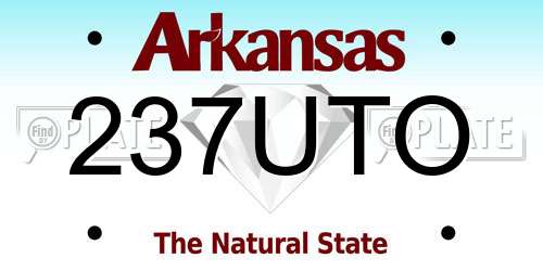 237UTO Arkansas License Plate
