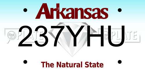237YHU Arkansas License Plate