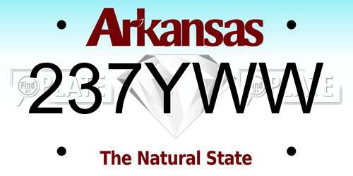 237YWW Arkansas License Plate