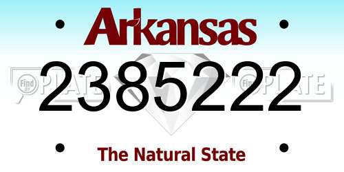2385222 Arkansas License Plate
