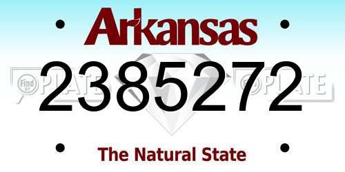 2385272 Arkansas License Plate