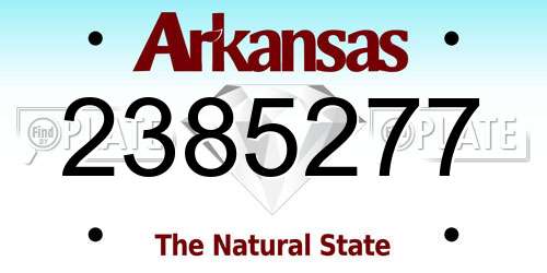 2385277 Arkansas License Plate