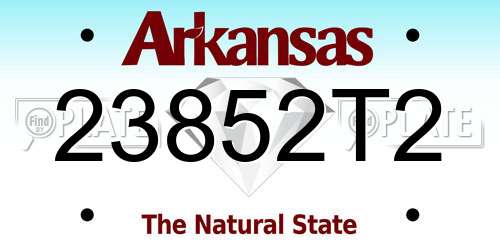 23852T2 Arkansas License Plate