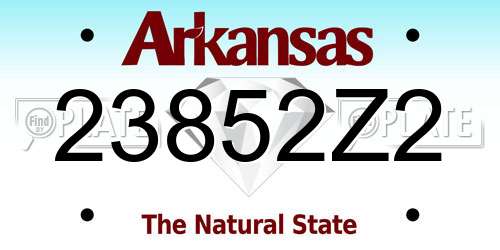 23852Z2 Arkansas License Plate