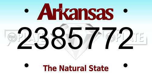 2385772 Arkansas License Plate