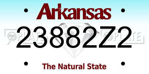 23882Z2 Arkansas License Plate