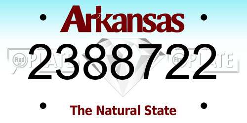 2388722 Arkansas License Plate