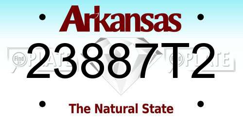 23887T2 Arkansas License Plate