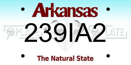 239IA2 Arkansas License Plate