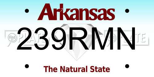 239RMN Arkansas License Plate