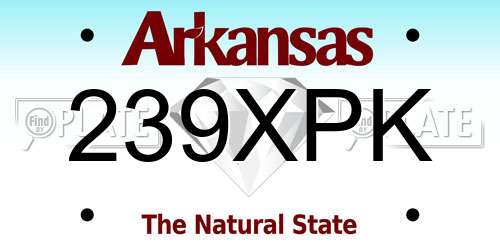 239XPK Arkansas License Plate