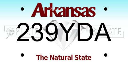 239YDA Arkansas License Plate