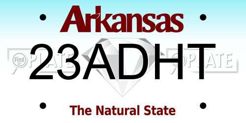 23ADHT Arkansas License Plate