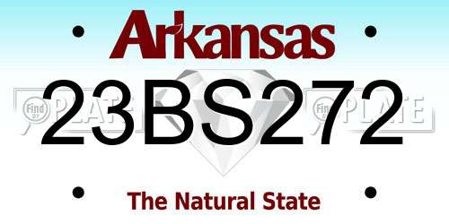 23BS272 Arkansas License Plate
