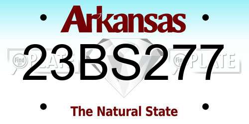 23BS277 Arkansas License Plate
