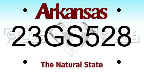 23GS528 Arkansas License Plate