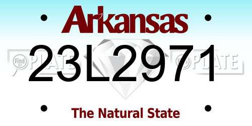 23L2971 Arkansas License Plate