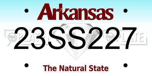 23SS227 Arkansas License Plate
