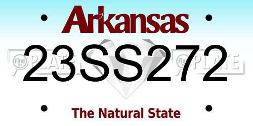 23SS272 Arkansas License Plate