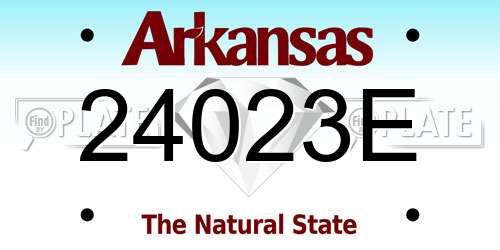 24023E Arkansas License Plate