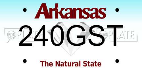 240GST Arkansas License Plate